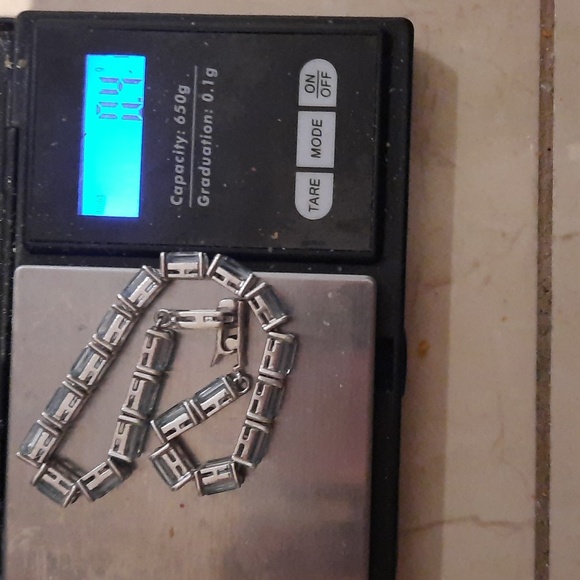 NIB AUTHENTIC GENUINE SOLID STERLING SILVER BLUE TOPAZ NOV BIRTHSTONE BRACELET - Picture 10 of 12